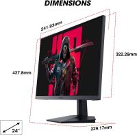 KOORUI 23.8" 24E3 IPS Gaming 165Hz Monitör Siyah 1ms 1920x1080, 165Hz, DP, HDMI, Vesa, AdaptiveSync